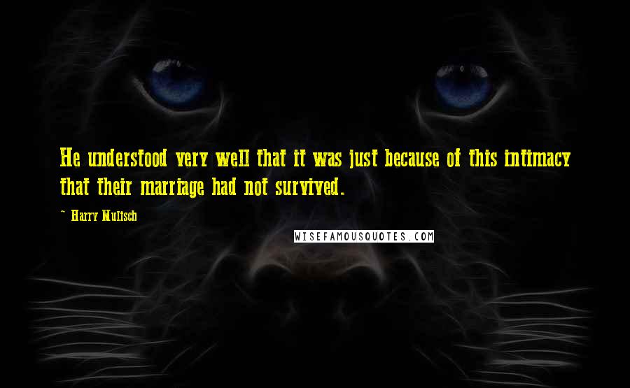 Harry Mulisch Quotes: He understood very well that it was just because of this intimacy that their marriage had not survived.