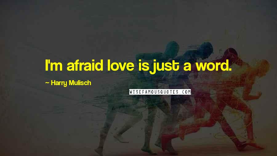 Harry Mulisch Quotes: I'm afraid love is just a word.