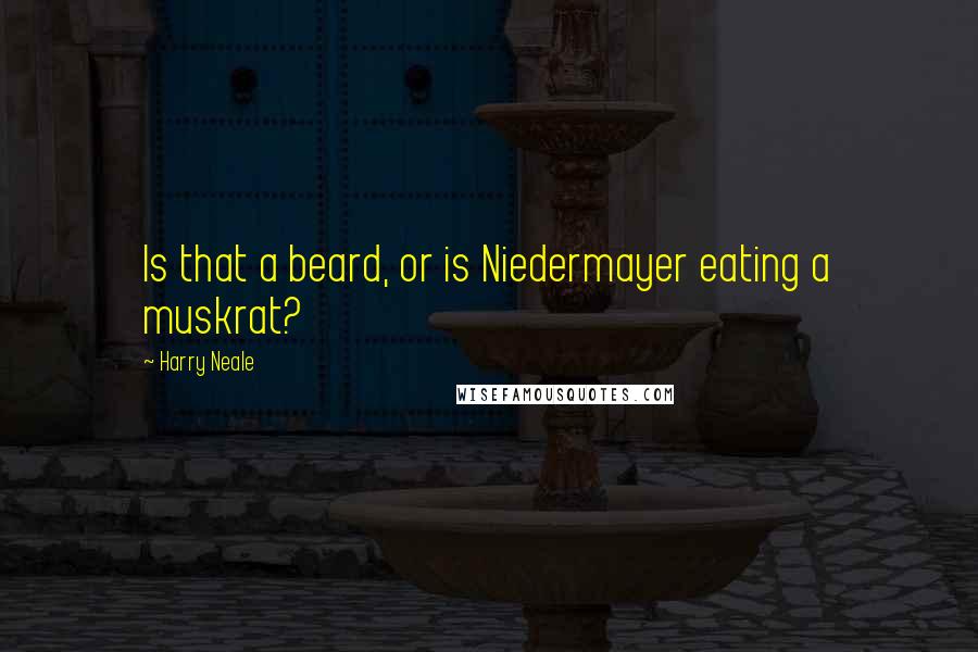 Harry Neale Quotes: Is that a beard, or is Niedermayer eating a muskrat?