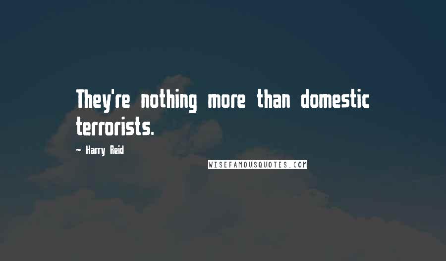 Harry Reid Quotes: They're nothing more than domestic terrorists.