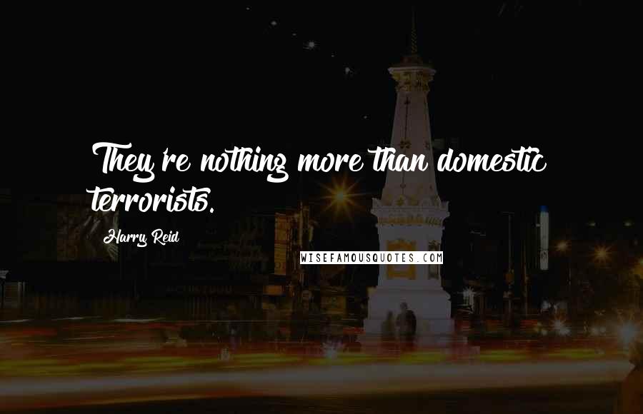Harry Reid Quotes: They're nothing more than domestic terrorists.
