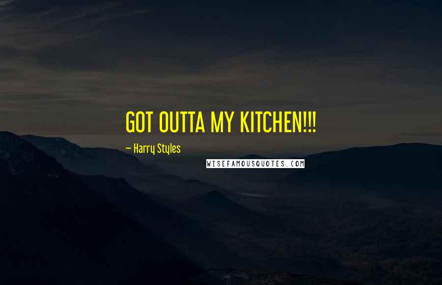 Harry Styles Quotes: GOT OUTTA MY KITCHEN!!!