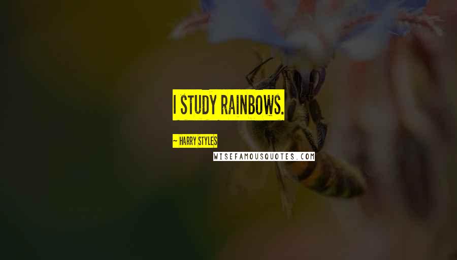 Harry Styles Quotes: I study rainbows.