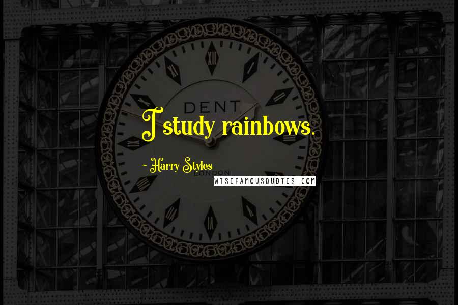 Harry Styles Quotes: I study rainbows.