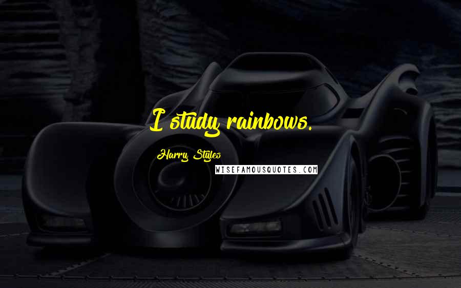 Harry Styles Quotes: I study rainbows.