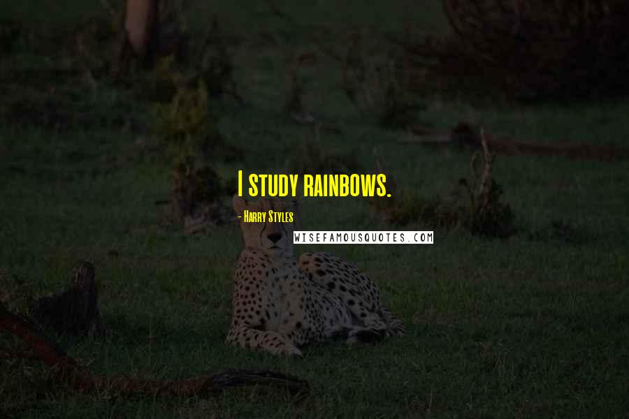 Harry Styles Quotes: I study rainbows.