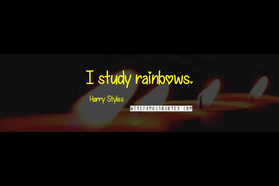 Harry Styles Quotes: I study rainbows.