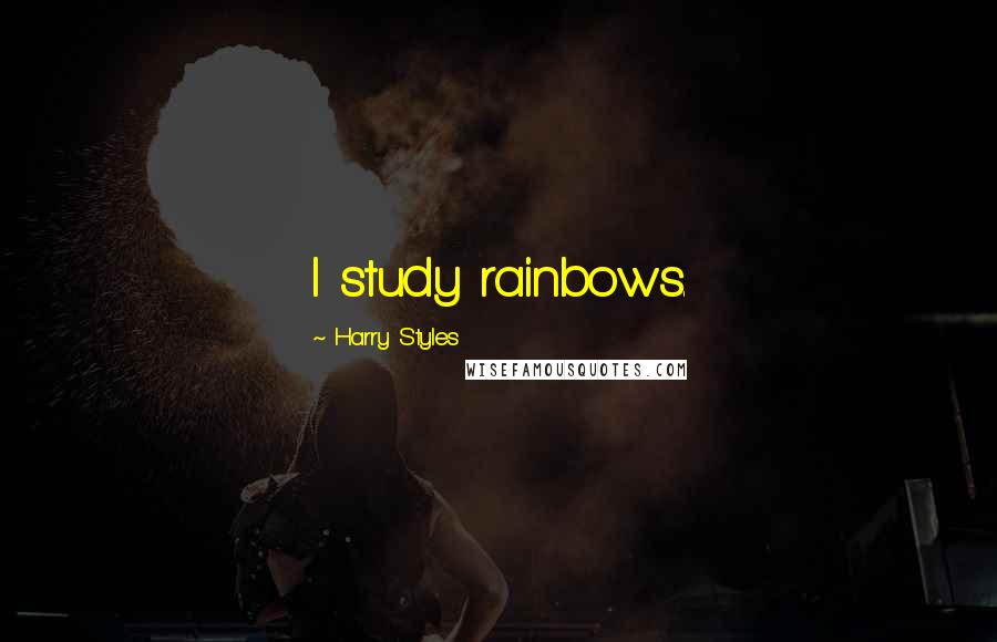 Harry Styles Quotes: I study rainbows.