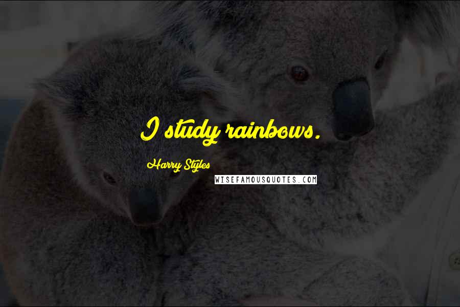 Harry Styles Quotes: I study rainbows.