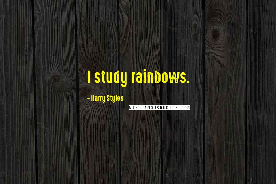 Harry Styles Quotes: I study rainbows.