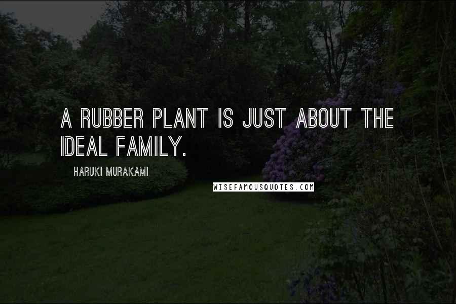 Haruki Murakami Quotes: A rubber plant is just about the ideal family.