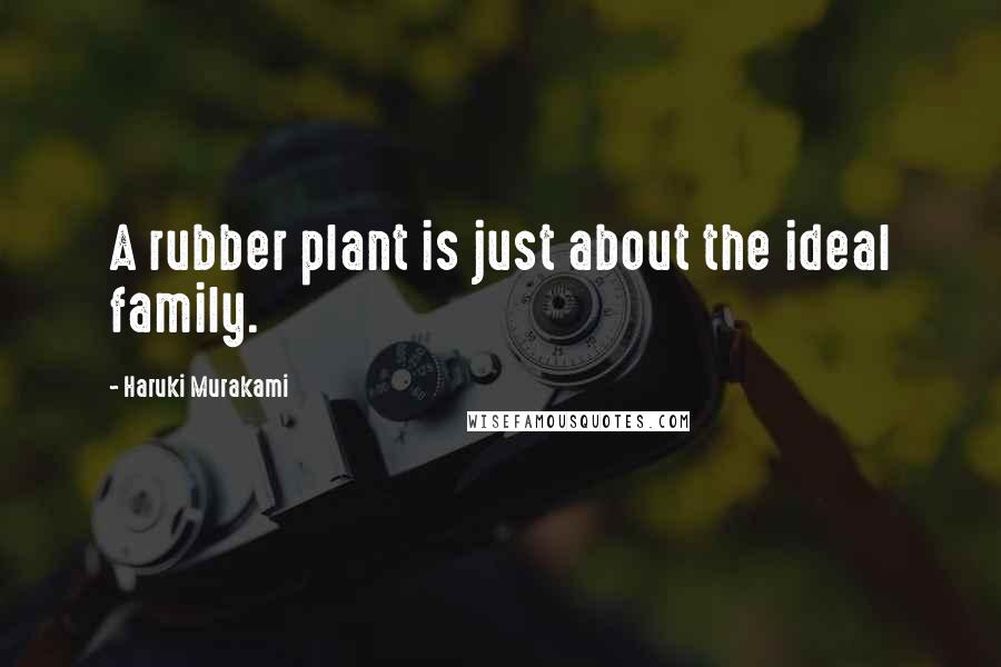 Haruki Murakami Quotes: A rubber plant is just about the ideal family.