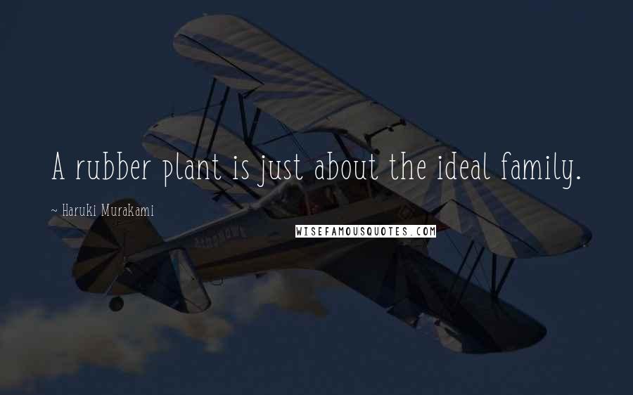 Haruki Murakami Quotes: A rubber plant is just about the ideal family.