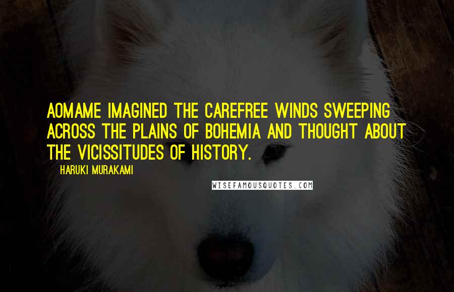 Haruki Murakami Quotes: Aomame imagined the carefree winds sweeping across the plains of Bohemia and thought about the vicissitudes of history.
