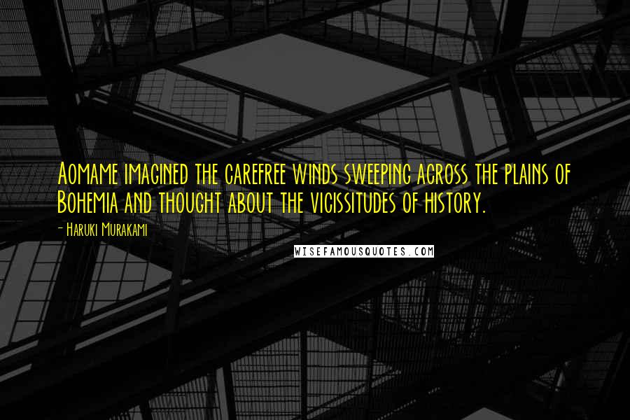 Haruki Murakami Quotes: Aomame imagined the carefree winds sweeping across the plains of Bohemia and thought about the vicissitudes of history.