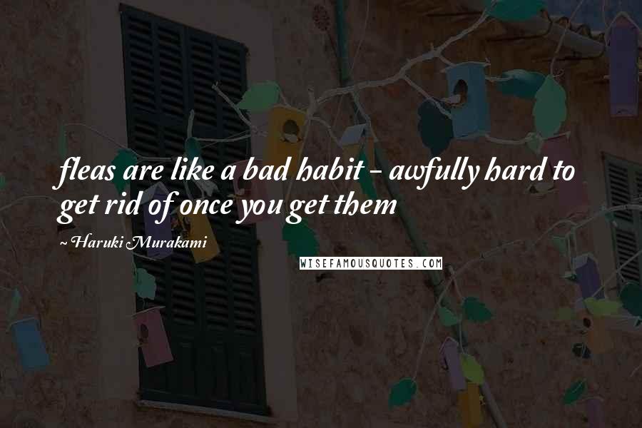 Haruki Murakami Quotes: fleas are like a bad habit - awfully hard to get rid of once you get them