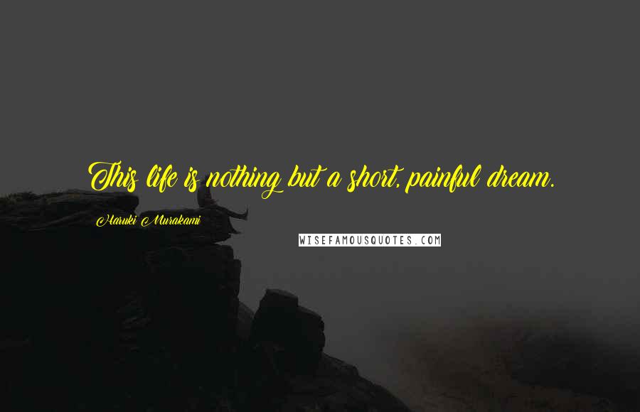 Haruki Murakami Quotes: This life is nothing but a short, painful dream.