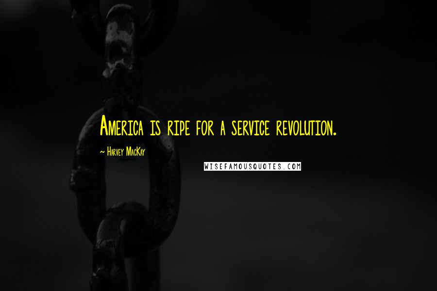 Harvey MacKay Quotes: America is ripe for a service revolution.