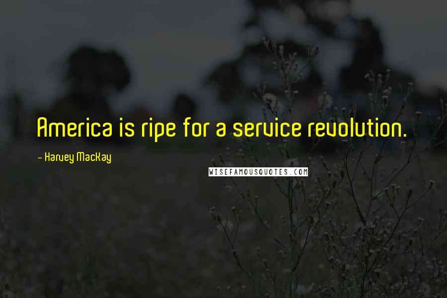 Harvey MacKay Quotes: America is ripe for a service revolution.