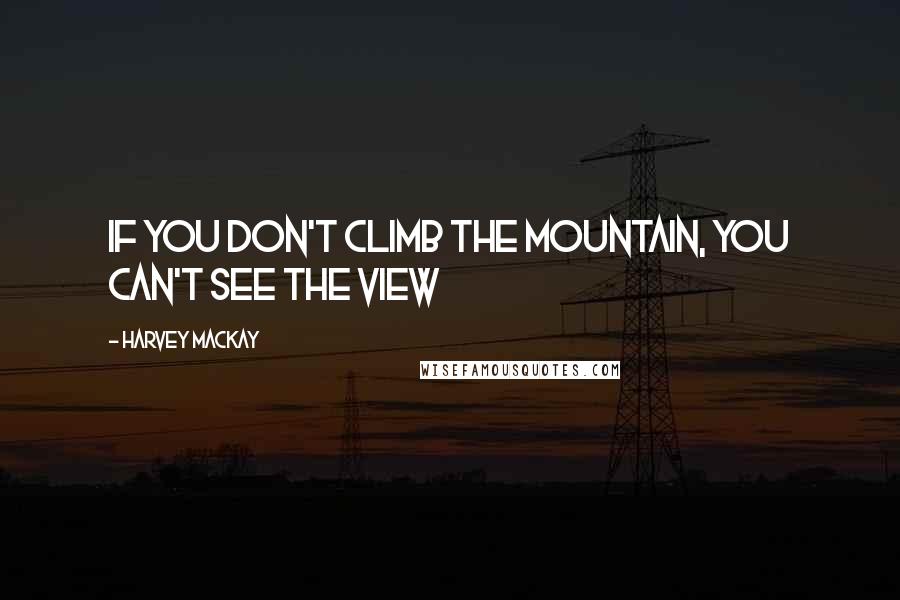 Harvey MacKay Quotes: If you don't climb the mountain, you can't see the view