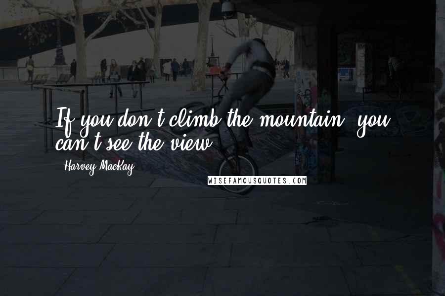 Harvey MacKay Quotes: If you don't climb the mountain, you can't see the view