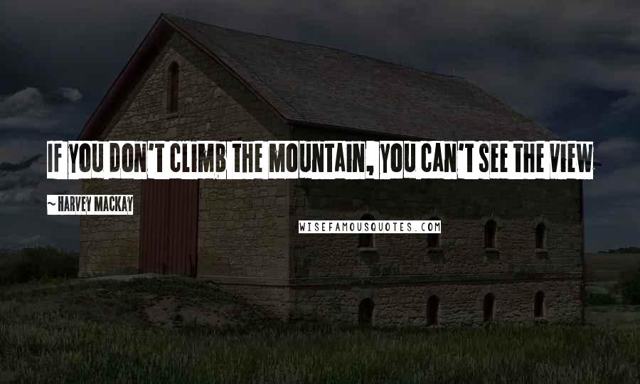 Harvey MacKay Quotes: If you don't climb the mountain, you can't see the view