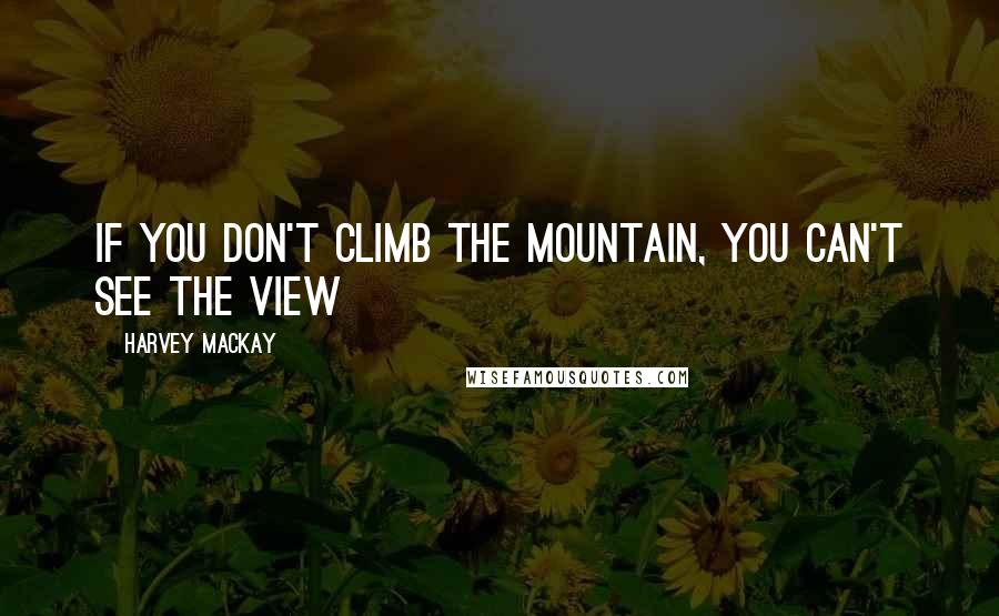 Harvey MacKay Quotes: If you don't climb the mountain, you can't see the view