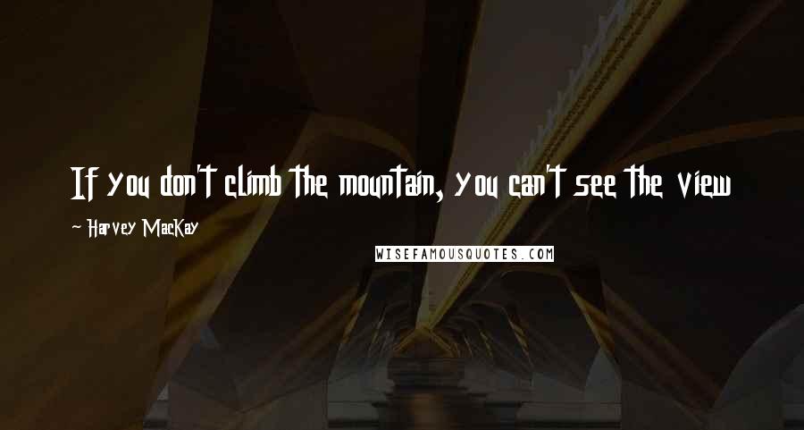 Harvey MacKay Quotes: If you don't climb the mountain, you can't see the view