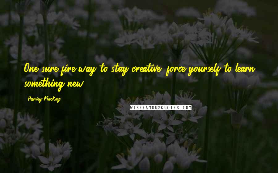 Harvey MacKay Quotes: One sure-fire way to stay creative: force yourself to learn something new.