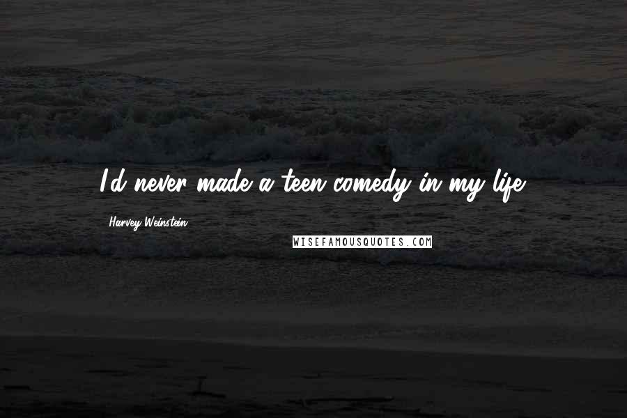 Harvey Weinstein Quotes: I'd never made a teen comedy in my life.