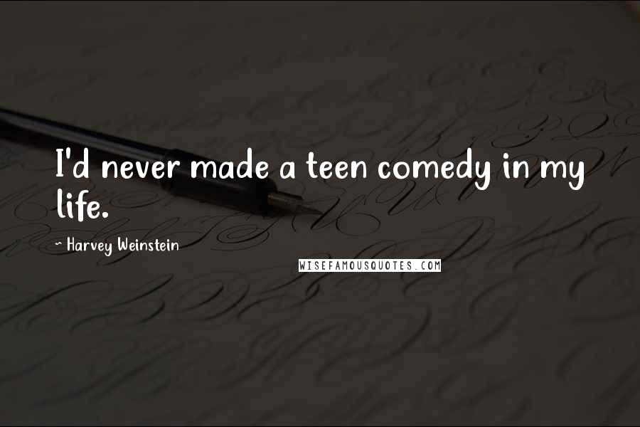 Harvey Weinstein Quotes: I'd never made a teen comedy in my life.