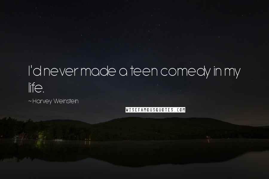 Harvey Weinstein Quotes: I'd never made a teen comedy in my life.