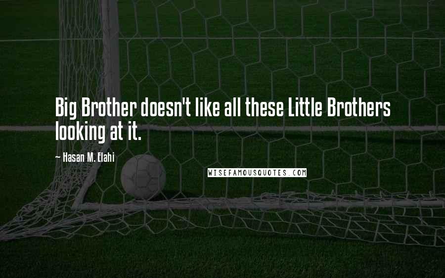 Hasan M. Elahi Quotes: Big Brother doesn't like all these Little Brothers looking at it.