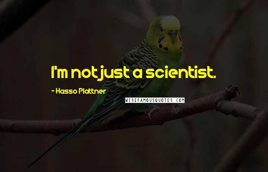 Hasso Plattner Quotes: I'm not just a scientist.