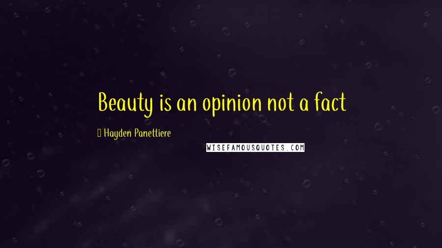 Hayden Panettiere Quotes: Beauty is an opinion not a fact