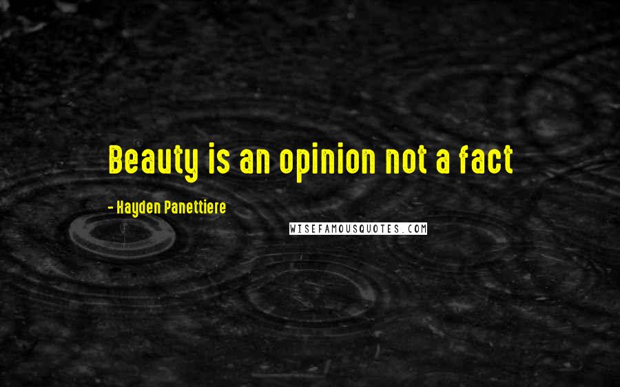 Hayden Panettiere Quotes: Beauty is an opinion not a fact