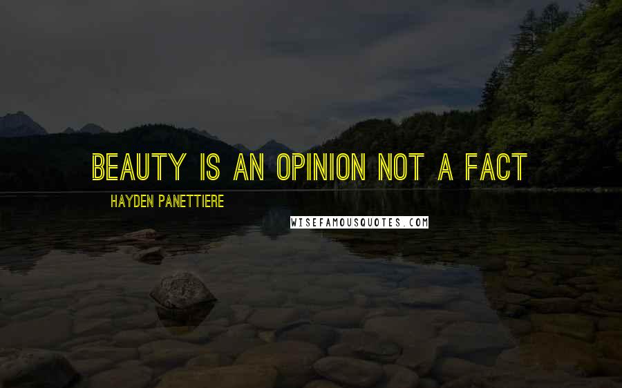 Hayden Panettiere Quotes: Beauty is an opinion not a fact