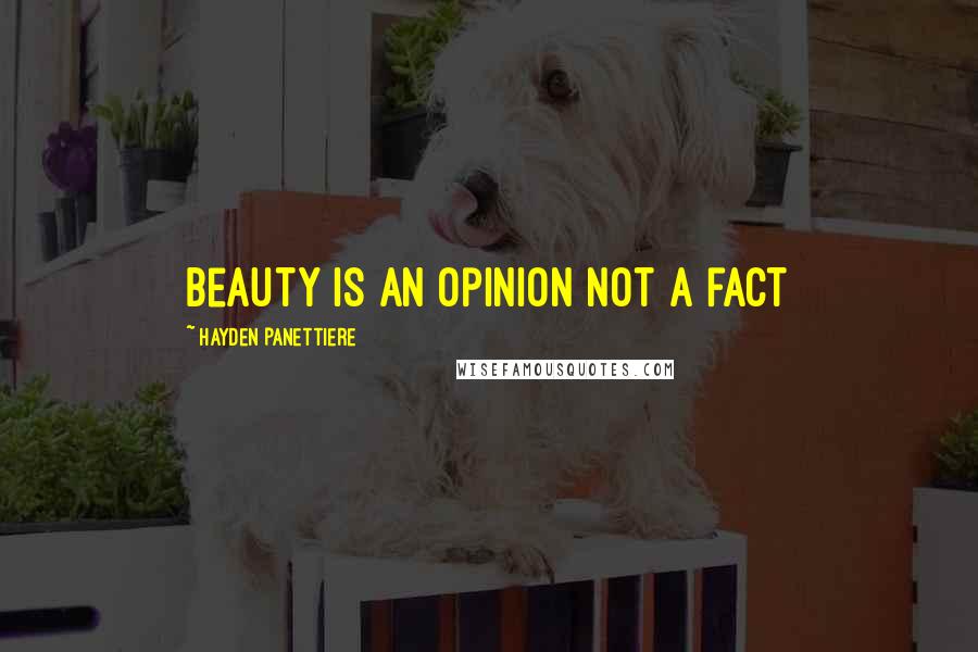 Hayden Panettiere Quotes: Beauty is an opinion not a fact