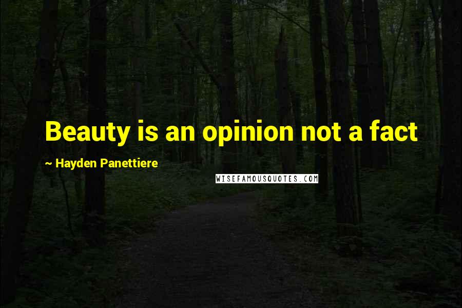 Hayden Panettiere Quotes: Beauty is an opinion not a fact
