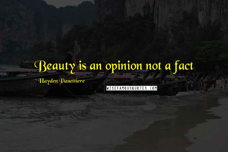 Hayden Panettiere Quotes: Beauty is an opinion not a fact