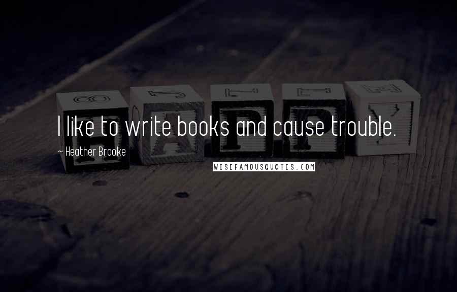 Heather Brooke Quotes: I like to write books and cause trouble.