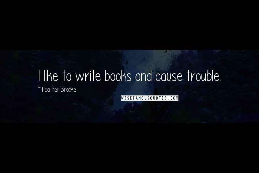 Heather Brooke Quotes: I like to write books and cause trouble.