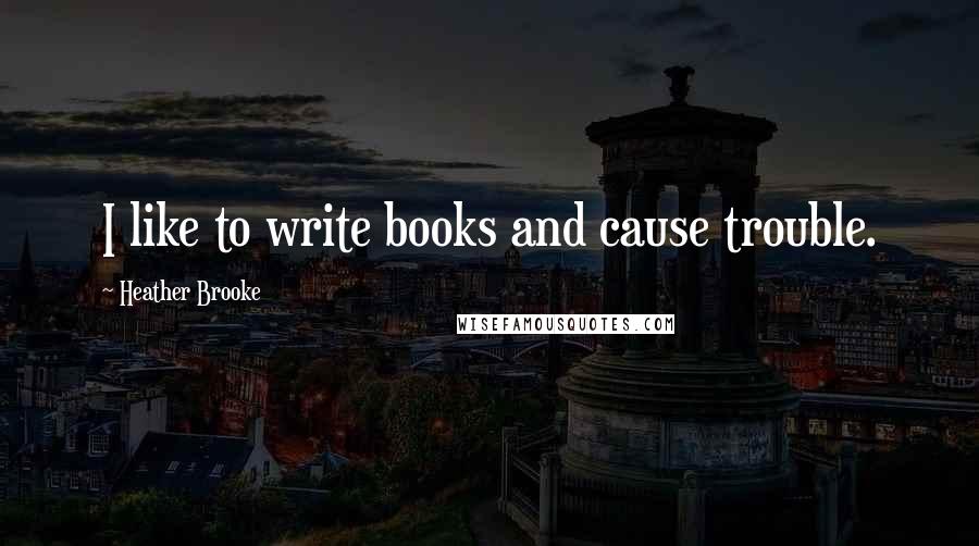 Heather Brooke Quotes: I like to write books and cause trouble.