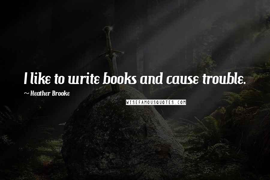 Heather Brooke Quotes: I like to write books and cause trouble.