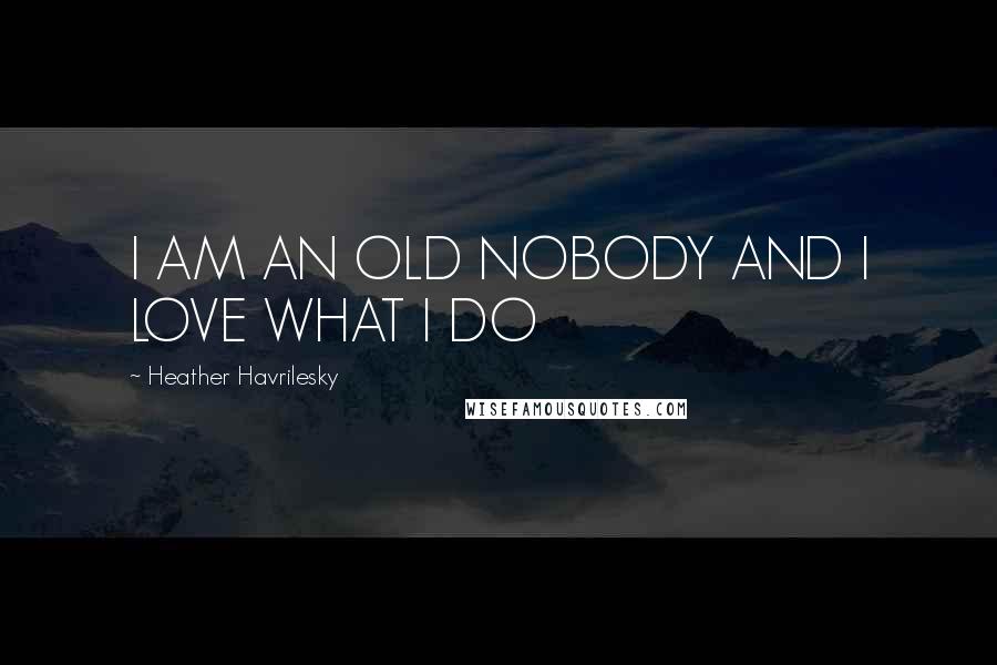 Heather Havrilesky Quotes: I AM AN OLD NOBODY AND I LOVE WHAT I DO