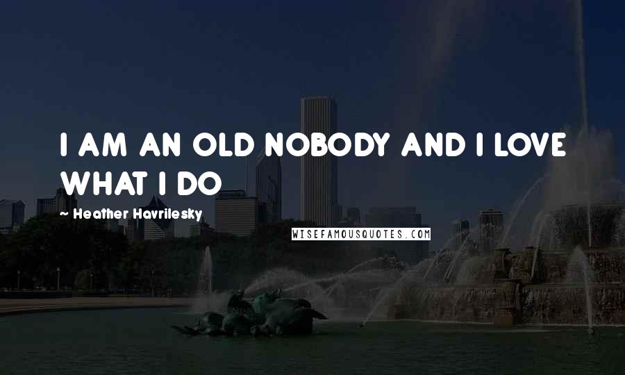 Heather Havrilesky Quotes: I AM AN OLD NOBODY AND I LOVE WHAT I DO