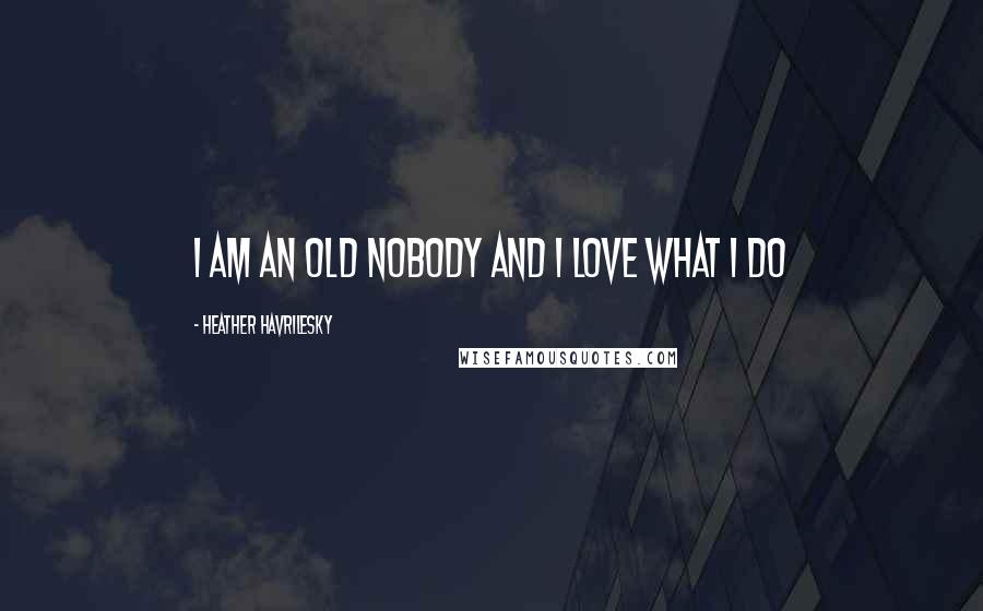 Heather Havrilesky Quotes: I AM AN OLD NOBODY AND I LOVE WHAT I DO