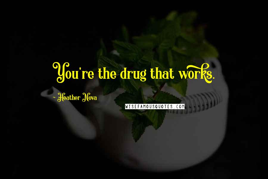 Heather Nova Quotes: You're the drug that works.