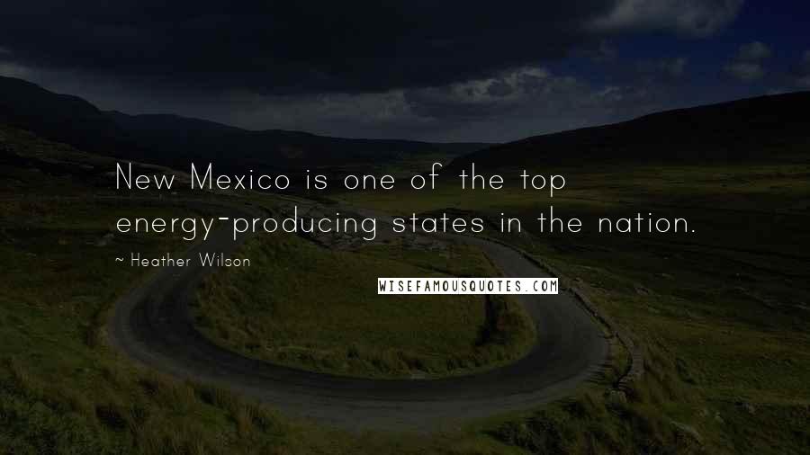 Heather Wilson Quotes: New Mexico is one of the top energy-producing states in the nation.