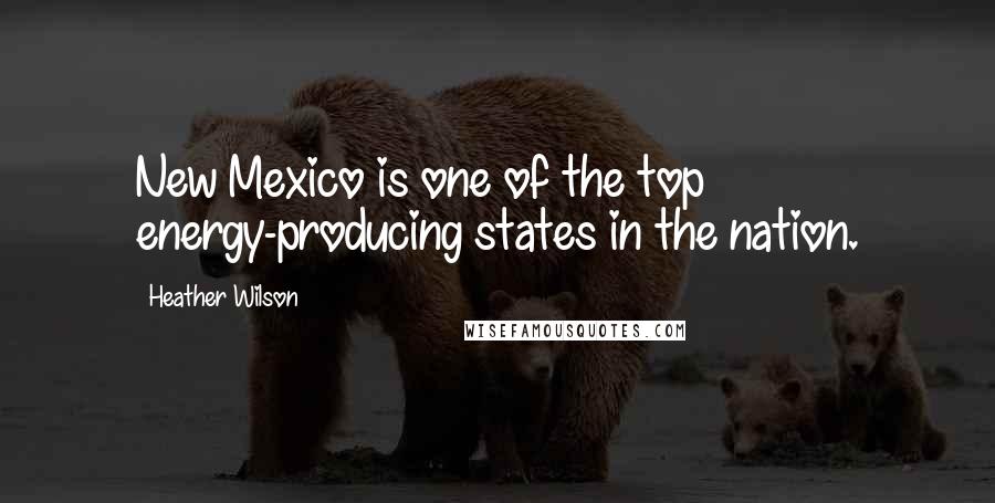Heather Wilson Quotes: New Mexico is one of the top energy-producing states in the nation.